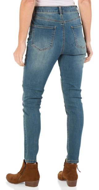 Thumbnail 2: Express Women's Skinny Mid-Rise Hyper Stretch Jeans 