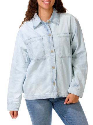 Thumbnail 1: BILLABONG Juniors Denim Button Down Top  