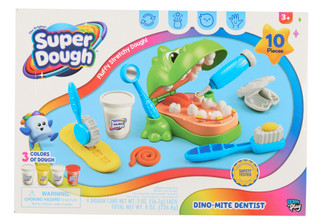 Thumbnail 1: The Original Super Dough 10 Pc Super Dough Dino-Mite Dentist Playset 
