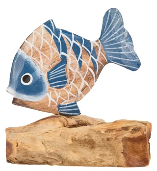 Thumbnail 1: Chesapeake Bay 6x7 Wooden Fish on Driftwood Decor 
