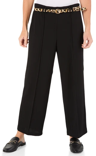Thumbnail 1: Soho Apparel Women's Wide Leg Pants w/ Belt 