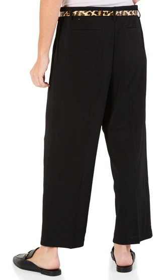 Thumbnail 2: Soho Apparel Women's Wide Leg Pants w/ Belt 