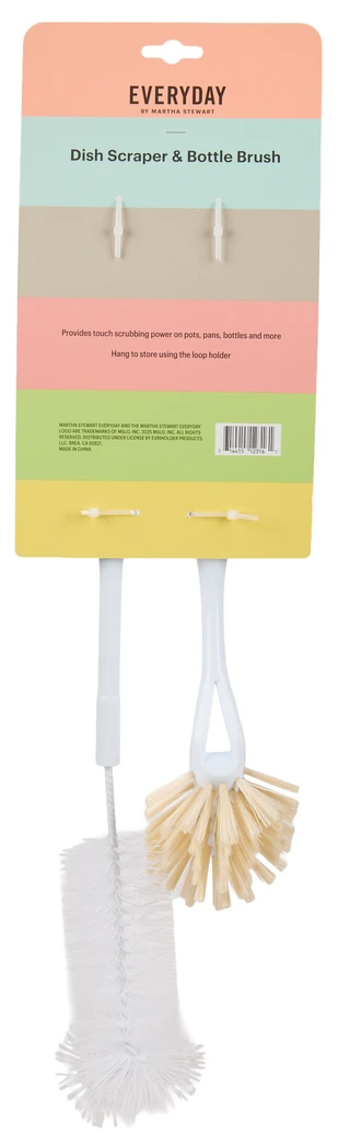 Thumbnail 2: Everyday by Martha Stewart 2 Pc Dish Scraper & Bottle Brush Set 