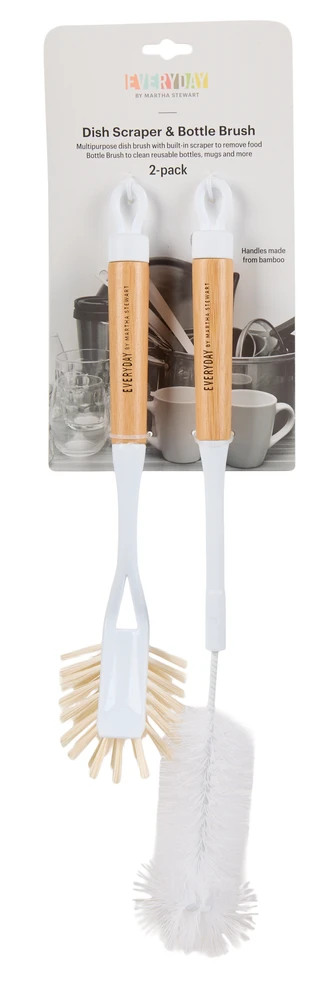 Thumbnail 1: Everyday by Martha Stewart 2 Pc Dish Scraper & Bottle Brush Set 