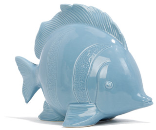 Thumbnail 1: Sand + Sea 9 in Ceramic Fish Home Accent 