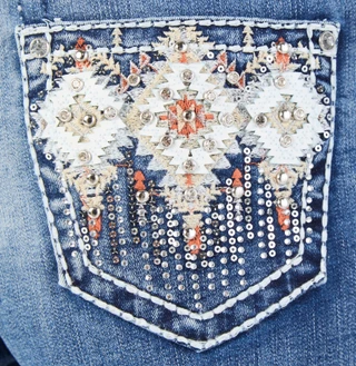 Thumbnail 2: Shiloh Sky Women's Bling Back Straight Jeans 