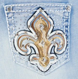 Thumbnail 2: Shiloh Sky Women's Bling Back Straight Jeans 