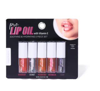 Thumbnail 1: Juliette & Co.  5 Pc Pro Lip Oil w/ Vitamin E Soothing & Hydrating Set 