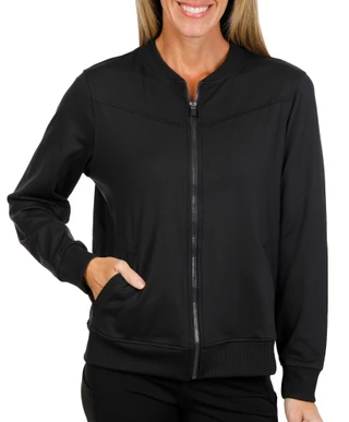 Thumbnail 1: Bally Women's Active 2 Pocket Long Sleeve Zippered Bomber Jacket 