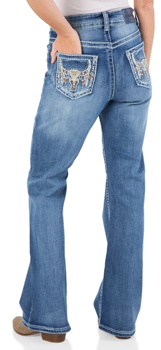 Thumbnail 3: Shiloh Sky Women's Bling Back Jeans 