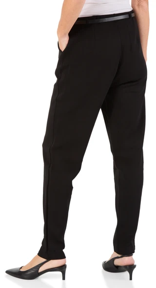 Thumbnail 2: KAY UNGER Women's Skinny Modal Pants w/ Belt 