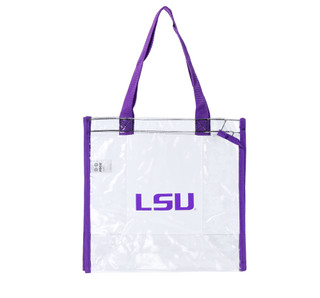 Thumbnail 1: LSU Tigers Foco PVC Clear Reusable Team Tote Bag 