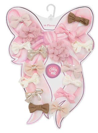 Thumbnail 1: Little Me 16 Pc Hair Bow Clips  