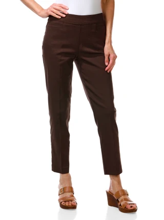 Thumbnail 1: Zac & Rachel Women's Super Stretch Flattering Fit Ankle Pants 