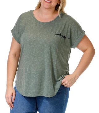 Thumbnail 4: Tru Self Women's Plus Happy Sunflower Top  