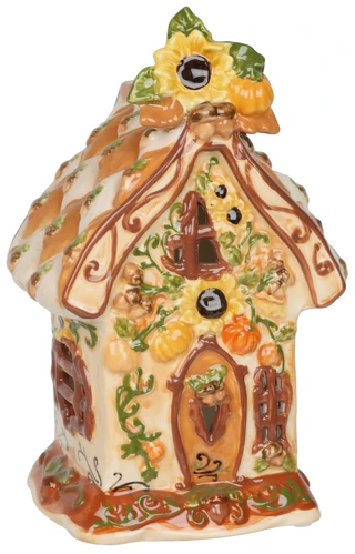 Thumbnail 1: BLUE SKY 9 In Pumpkin Spice Cottage Candle House 
