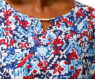 Thumbnail 5: Coral Bay Plus 3/4 Sleeve Print Top 
