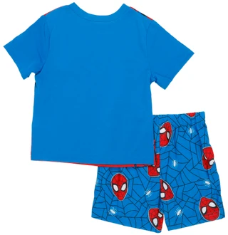 Thumbnail 2: Spiderman Toddler Boys 2 Pc Short Sleeve Graphic Shirt Short Sleep Set 