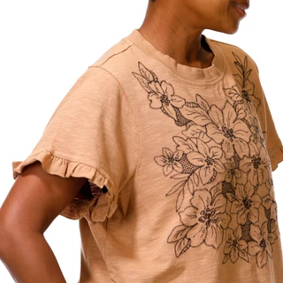 Thumbnail 5: Democracy Plus Floral Embroidered Ruffle Sleeve Top 