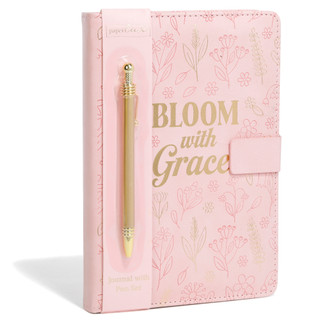 Thumbnail 1: Deejay Home Designs Bloom With Grace Leather Journal with Pen 