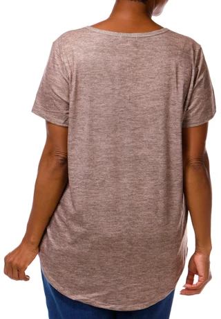 Thumbnail 3: ONE WORLD Plus Short Sleeve Harvest Pumpkins Print Top 