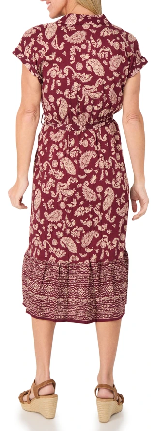 Thumbnail 2: Lucky Brand Women's Short Sleeve Button Down Printed Dress 