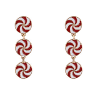 Thumbnail 1: Hallmark Christmas Candy Cane Drop Earrings 