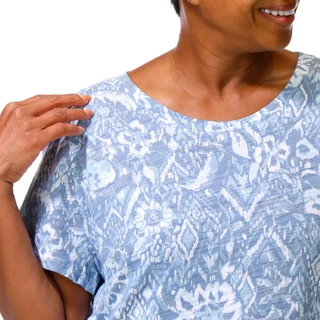 Thumbnail 3: Coral Bay Plus Short Sleeve Floral Damask Print Top 