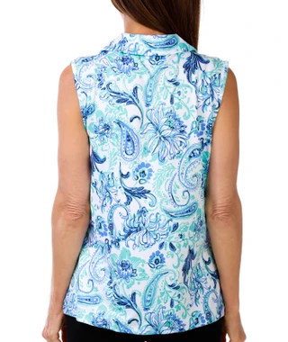 Thumbnail 2: Coral Bay Golf Women's Sleeveless Golf Polo Top 