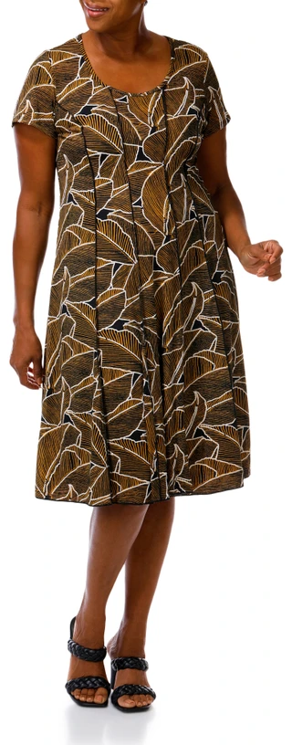 Thumbnail 3: Sami & Jo Plus Short Sleeve Botanical Print Midi Dress 
