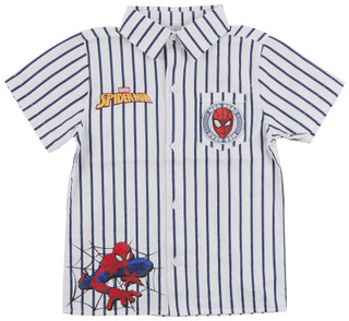 Thumbnail 1: Spiderman Boy's Short Sleeve Spiderman Button Down Shirt 