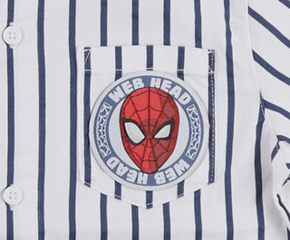 Thumbnail 3: Spiderman Boy's Short Sleeve Spiderman Button Down Shirt 