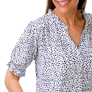 Thumbnail 3: Coral Bay Petite Short Sleeve Button Down Top 