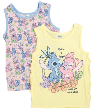 Thumbnail 1: STITCH Big Girl 2 Pk Pattern Graphic Tanks 
