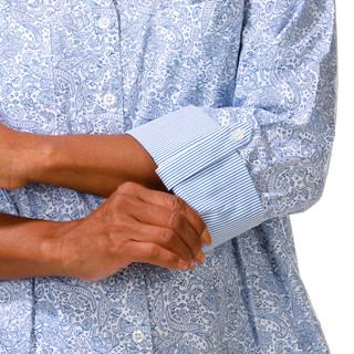 Thumbnail 4: Coral Bay Plus 3/4 Sleeve Paisley Print Button Down Top 