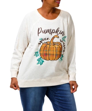 Thumbnail 2: Sable Sky Women's Fall Pumpkin Spice Top  