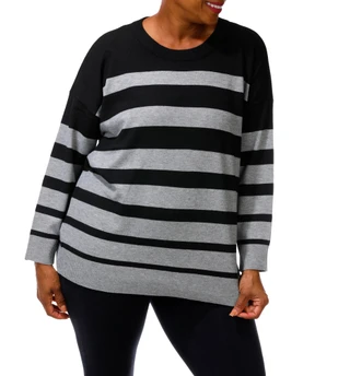 Thumbnail 2: MAGASCHONI Women's Plus Rib Hem Sweater 