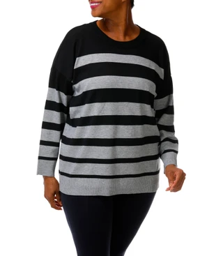 Thumbnail 1: MAGASCHONI Women's Plus Rib Hem Sweater 