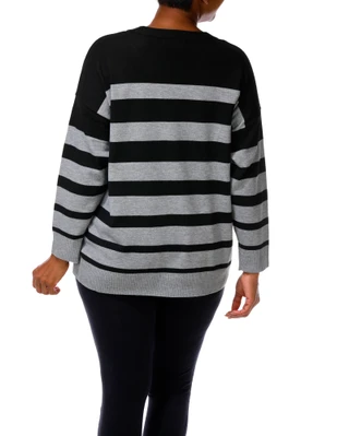 Thumbnail 4: MAGASCHONI Women's Plus Rib Hem Sweater 