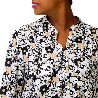 Thumbnail 3: Cocomo Women's Plus 3/4 Sleeve Split Neck Top 