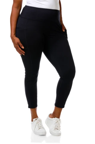 Thumbnail 4: Bally Total Fitness Women's Plus Active High Rise Leggings 