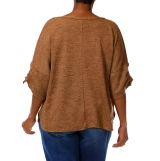 Thumbnail 5: MAX STUDIO Women's Cinched Sleeve Top  