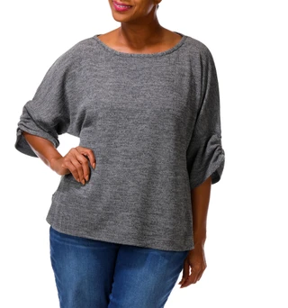 Thumbnail 2: MAX STUDIO Women's Cinched Sleeve Top  