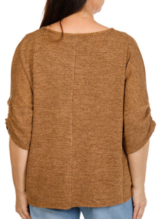 Thumbnail 2: MAX STUDIO Women's Plus Cinched Sleeve Top  