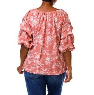 Thumbnail 3: Good Days Only Women's Plus Floral Off Shoulder Top  