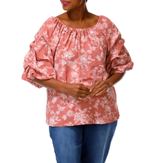 Thumbnail 4: Good Days Only Women's Plus Floral Off Shoulder Top  