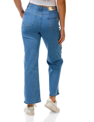 Thumbnail 2: Celebrity Ace Juniors Embroidered Wide Leg Jeans 