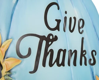 Thumbnail 2: Autumn Gatherings 32 in Harvest Give Thanks Sunflower & Pumpkin Yard Stake 