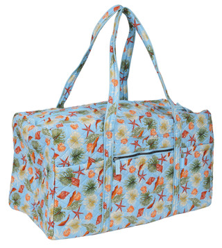 Thumbnail 2: Traveland 22 in Quilted Tropical Print Duffel Bag 