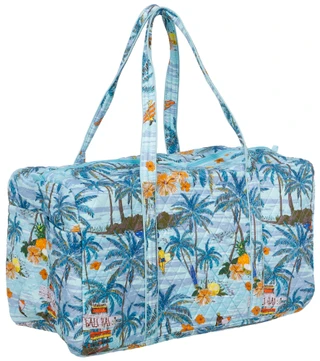 Thumbnail 2: Traveland 22 in Quilted Tropical Print Duffel Bag 